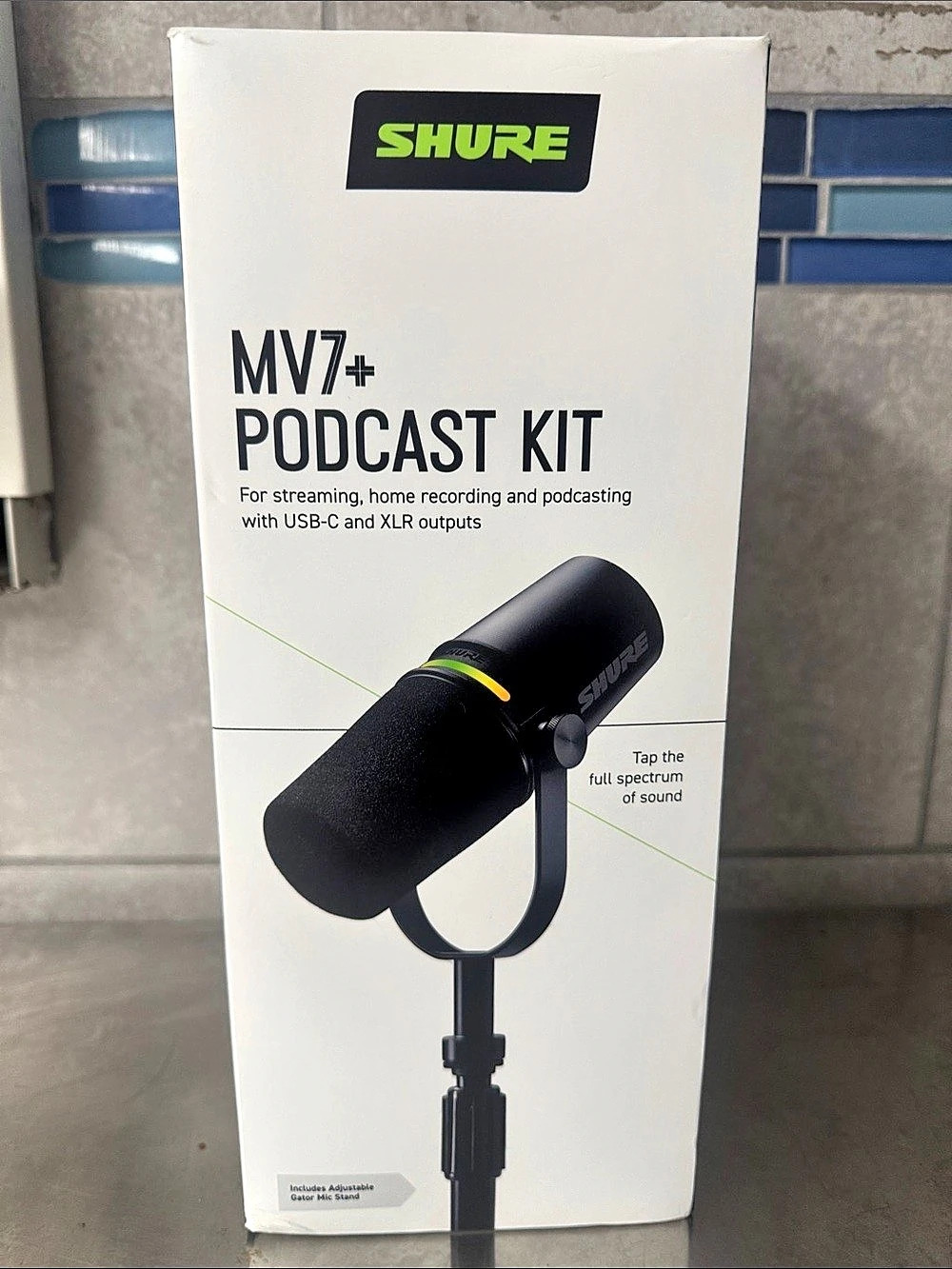 Shure MV7+ Podcast Kit USB Microphone Black NWT